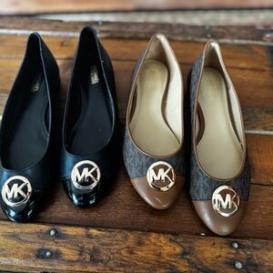 Michael Kors Women's Black and Brown Flats
